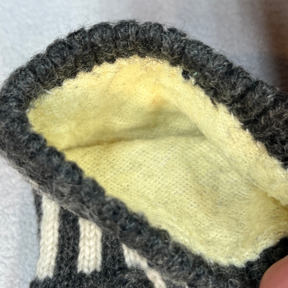 Thinsulate Nordic Knit Mittens Womens Gray White Fair Isle Wool Blend 40g Lined - Picture 3 of 12
